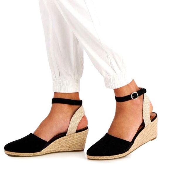 NWT ♡ Style & Co. Mailena Wedge Espadrille Sandals ♡ ankle strap with buckle ♡ - Picture 1 of 9